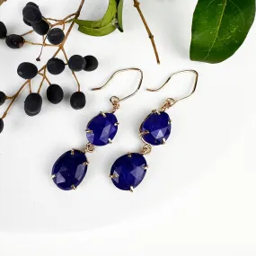 14k Lapis Night Sky Earrings