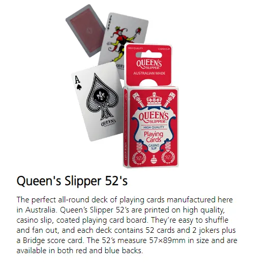 6 Decks Queen's Slipper 52's Playing Cards Blue/Red Bulk