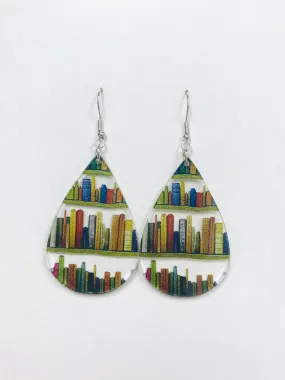 Acrylic Teardrop Bookshelf Earrings