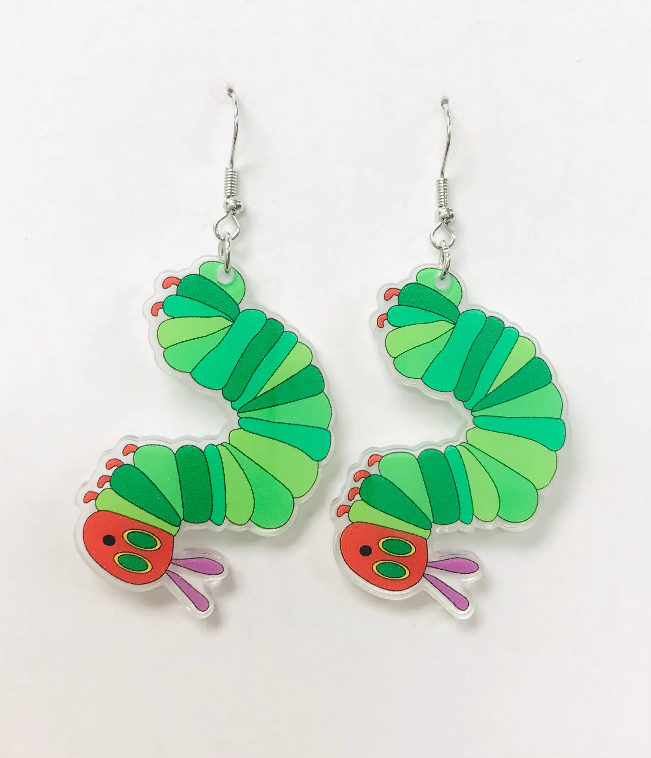 Acrylic Worm Caterpillar Earrings