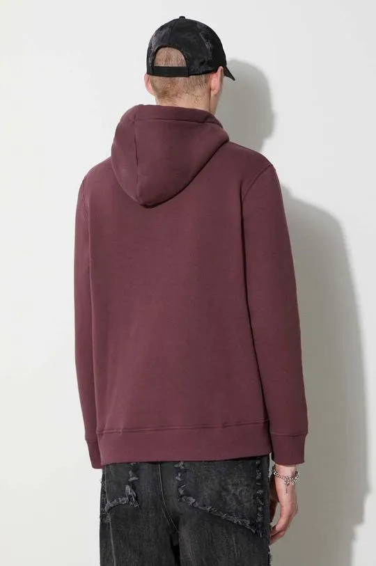 Alpha Industries sweatshirt Basic Hoody men's maroon color 178312.21