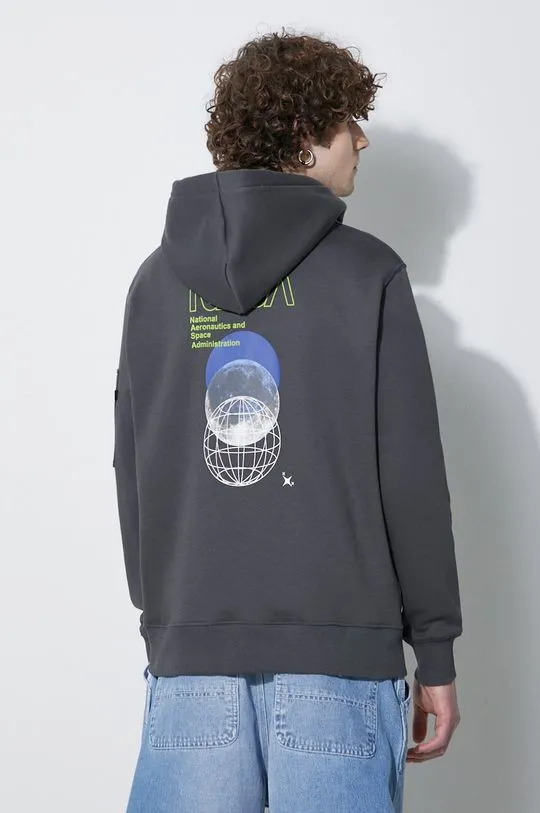 Alpha Industries sweatshirt NASA Orbit Hoody men's gray color 146339