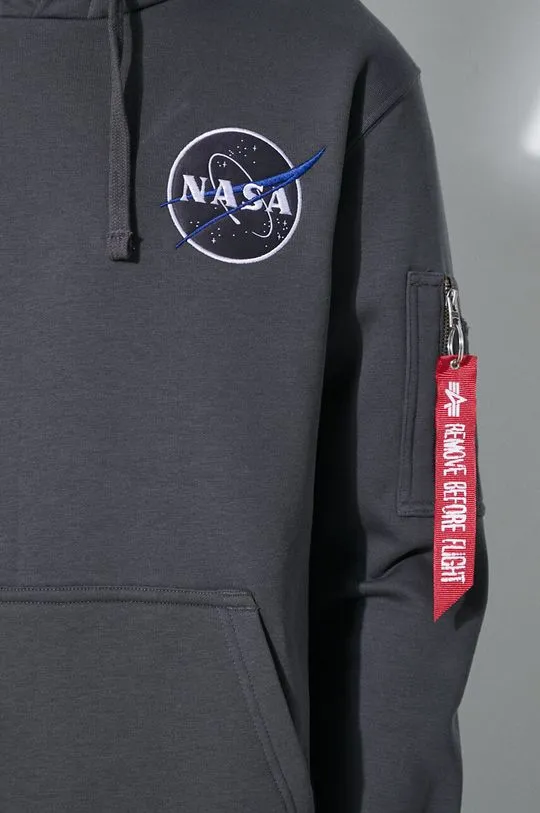 Alpha Industries sweatshirt NASA Orbit Hoody men's gray color 146339