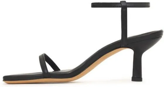 ANINE BING logo-plaque open-toe sandals Black