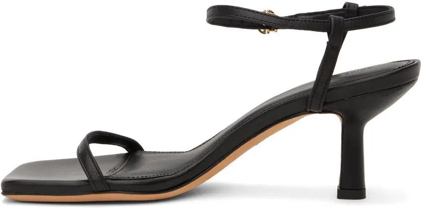 ANINE BING logo-plaque open-toe sandals Black