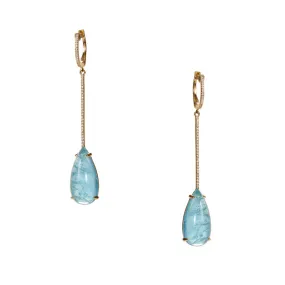 Aquamarine Statement Earrings