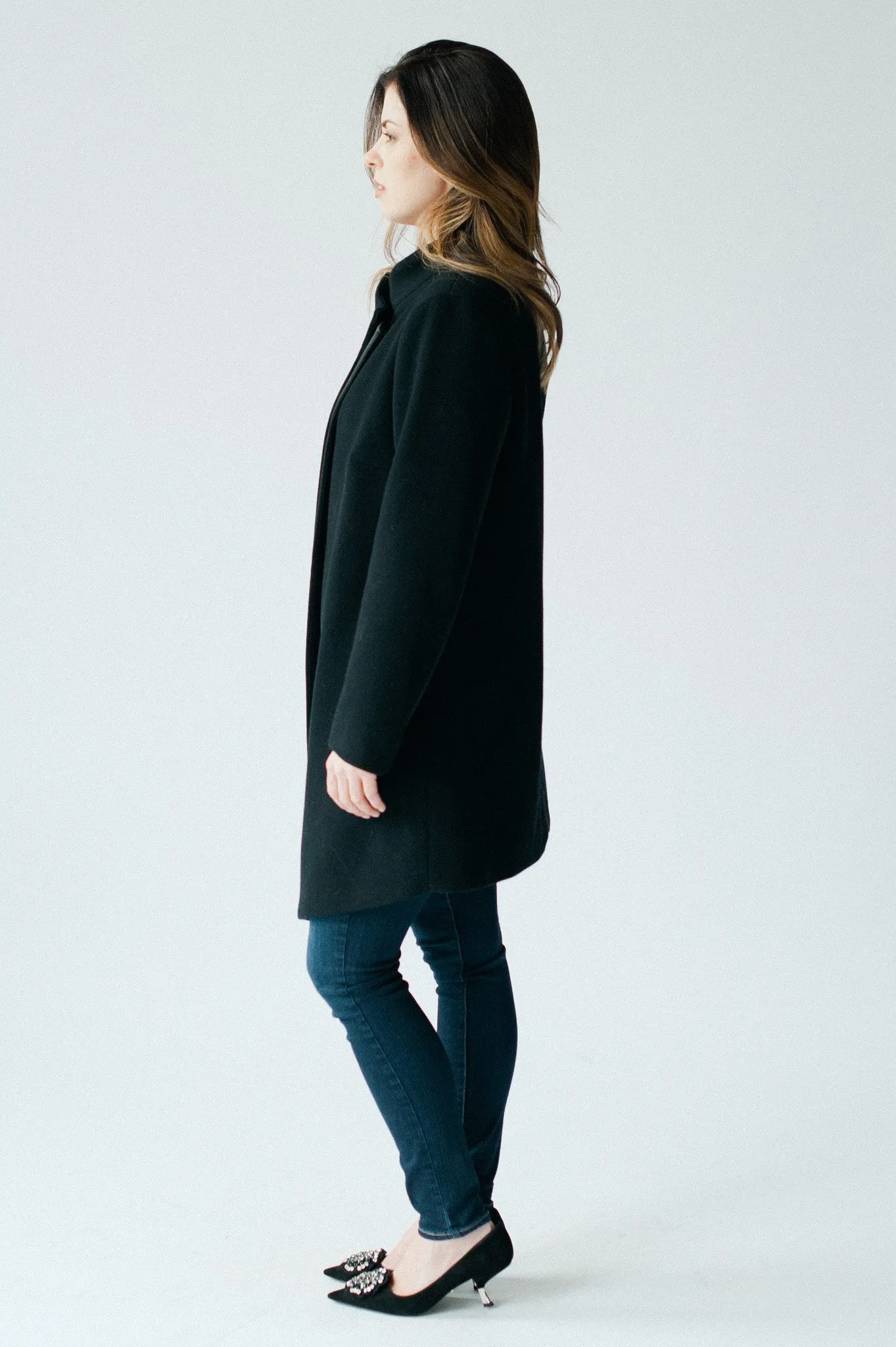 Astor Asymmetric Coat - Black