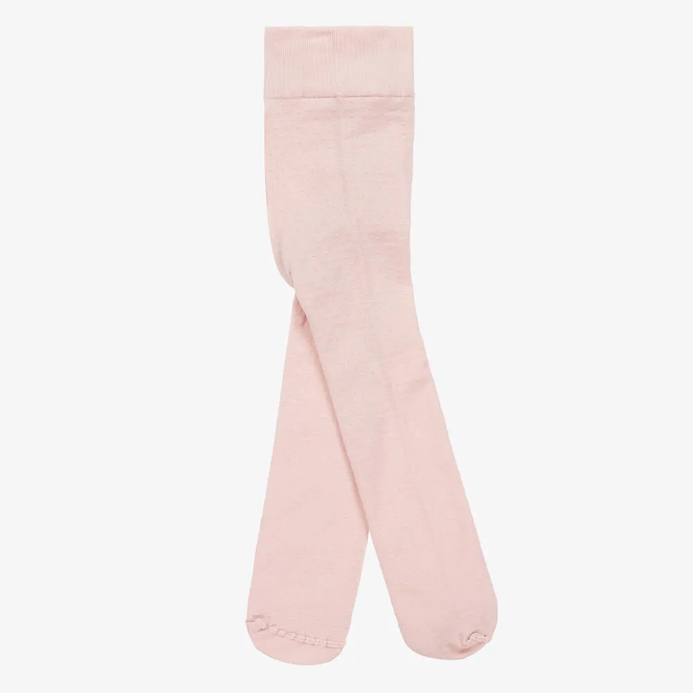 Baby Girls Pink Dotted Tights