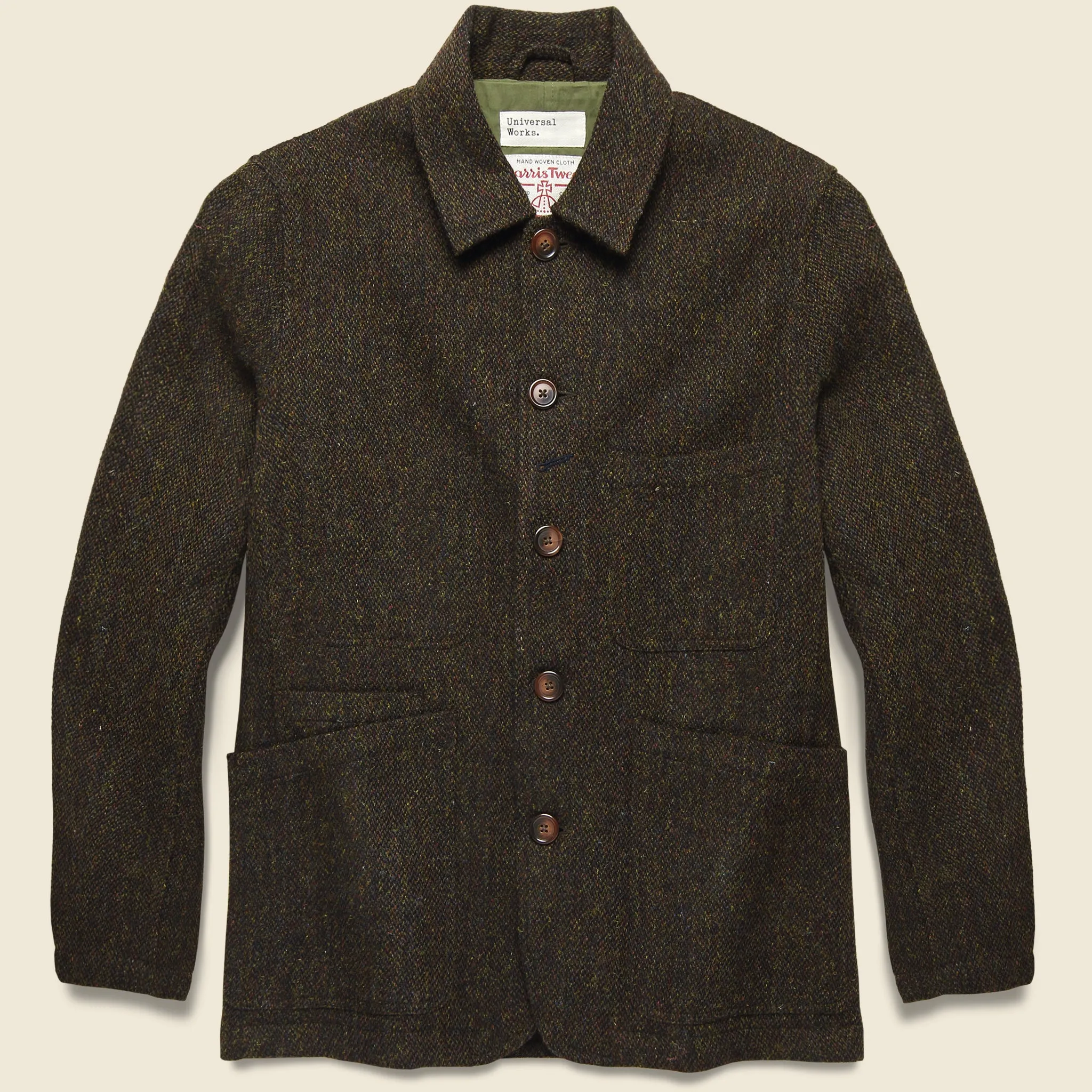 Bakers Jacket - Olive Brown Tweed