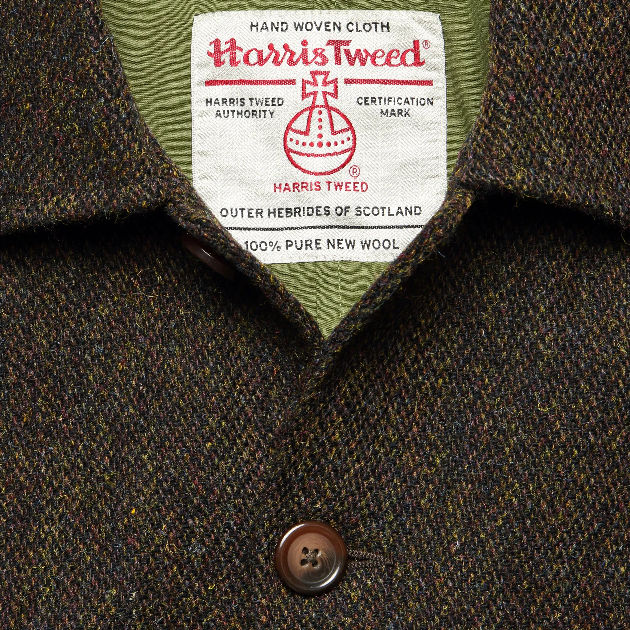 Bakers Jacket - Olive Brown Tweed