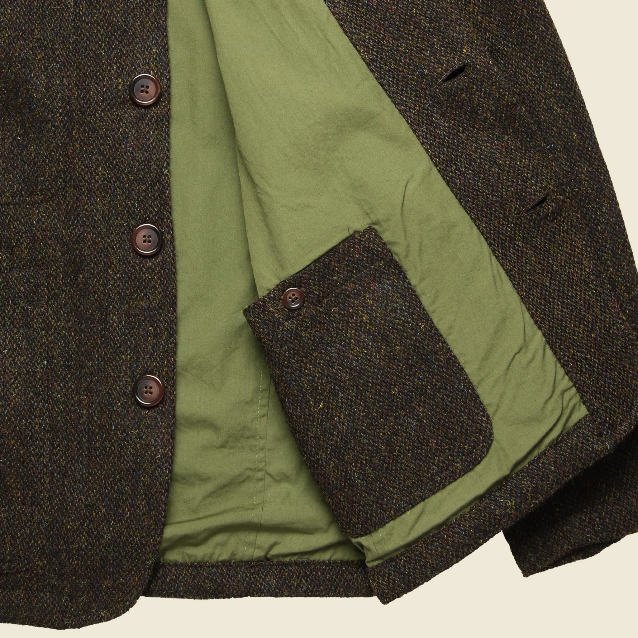 Bakers Jacket - Olive Brown Tweed