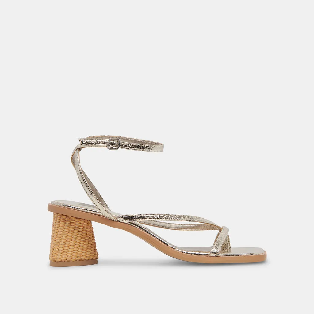 BANITA SANDALS LIGHT GOLD CRACKLED STELLA– Dolce Vita 6892703907906