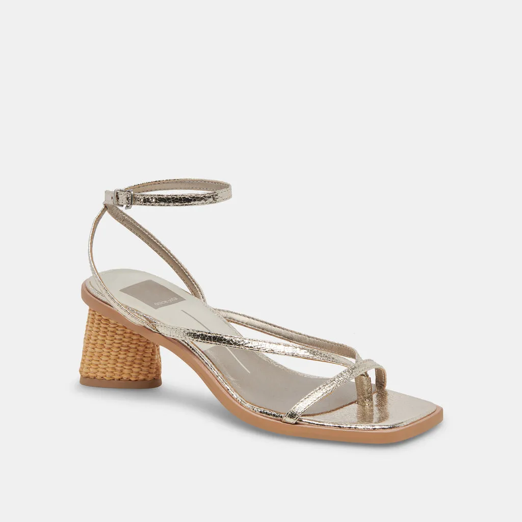 BANITA SANDALS LIGHT GOLD CRACKLED STELLA– Dolce Vita 6892703907906