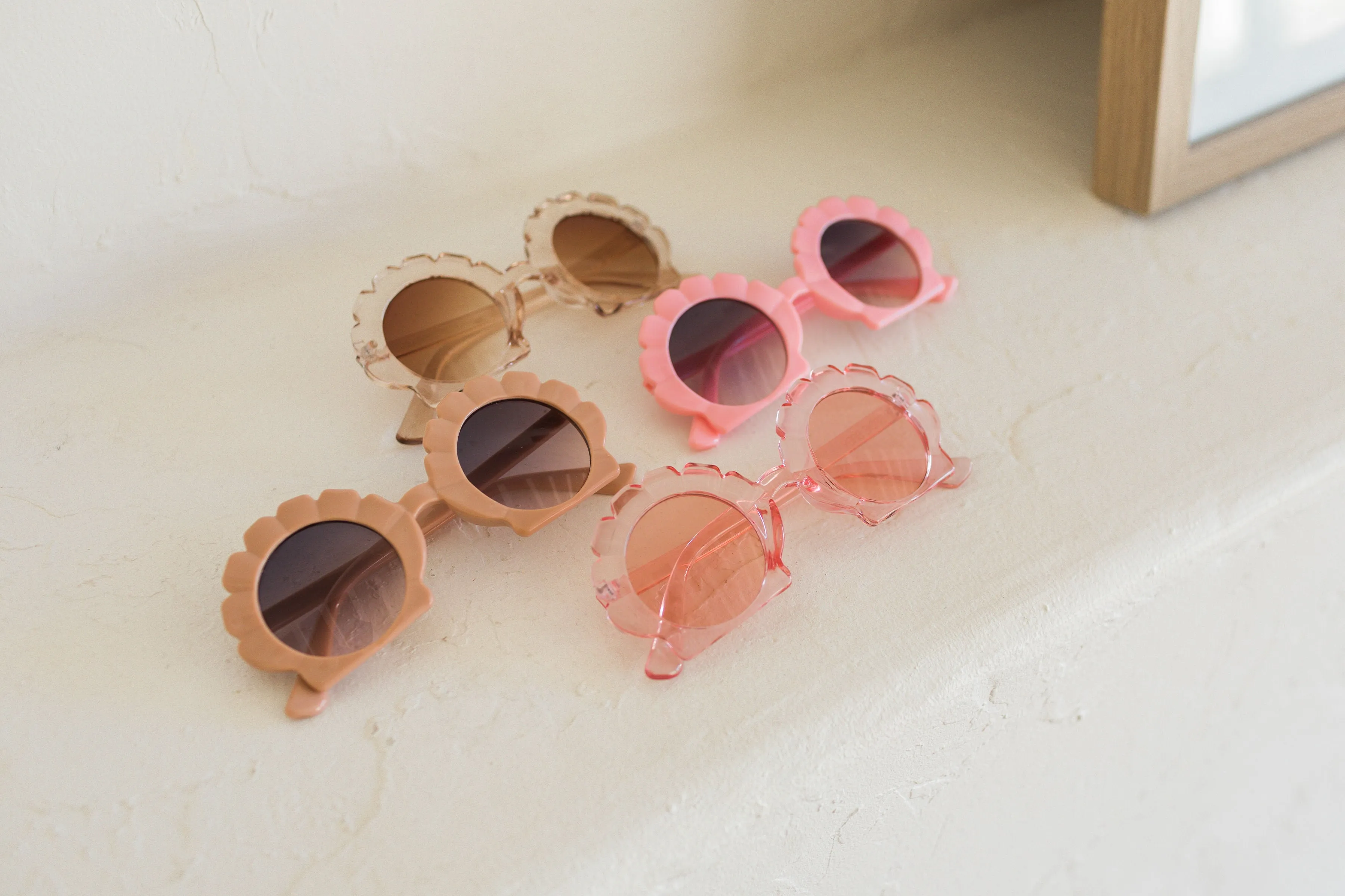 Beige Shell Sunglasses