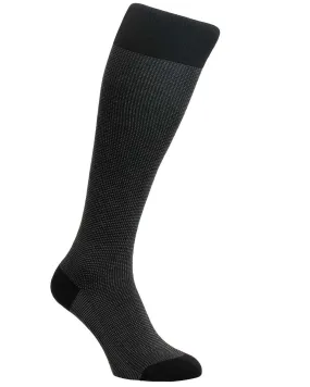 Birdseye Over the Calf Socks in Black