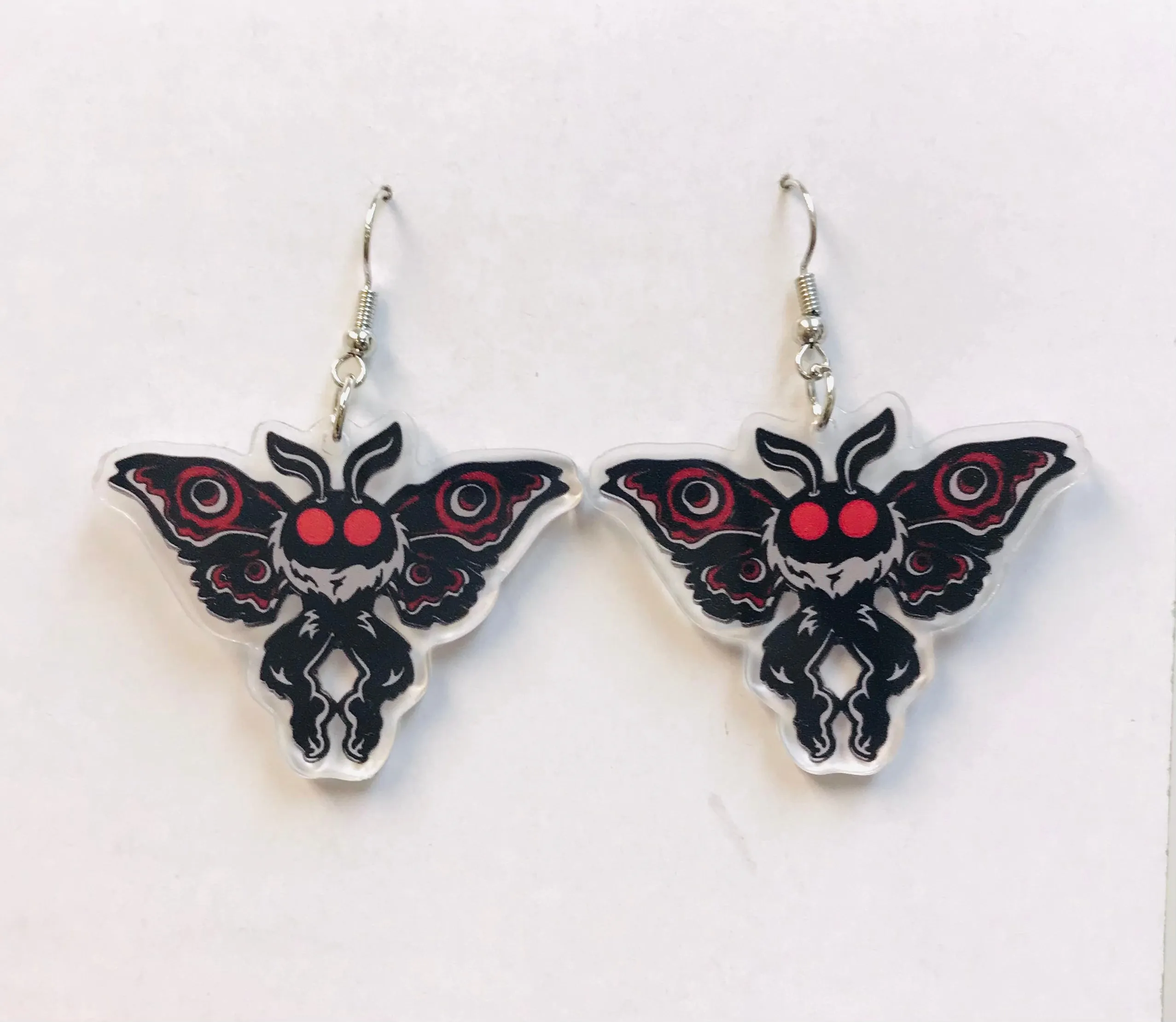 Black Moth dangle Earrings