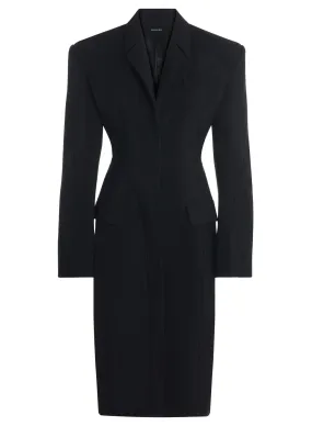 black mugler signature coat