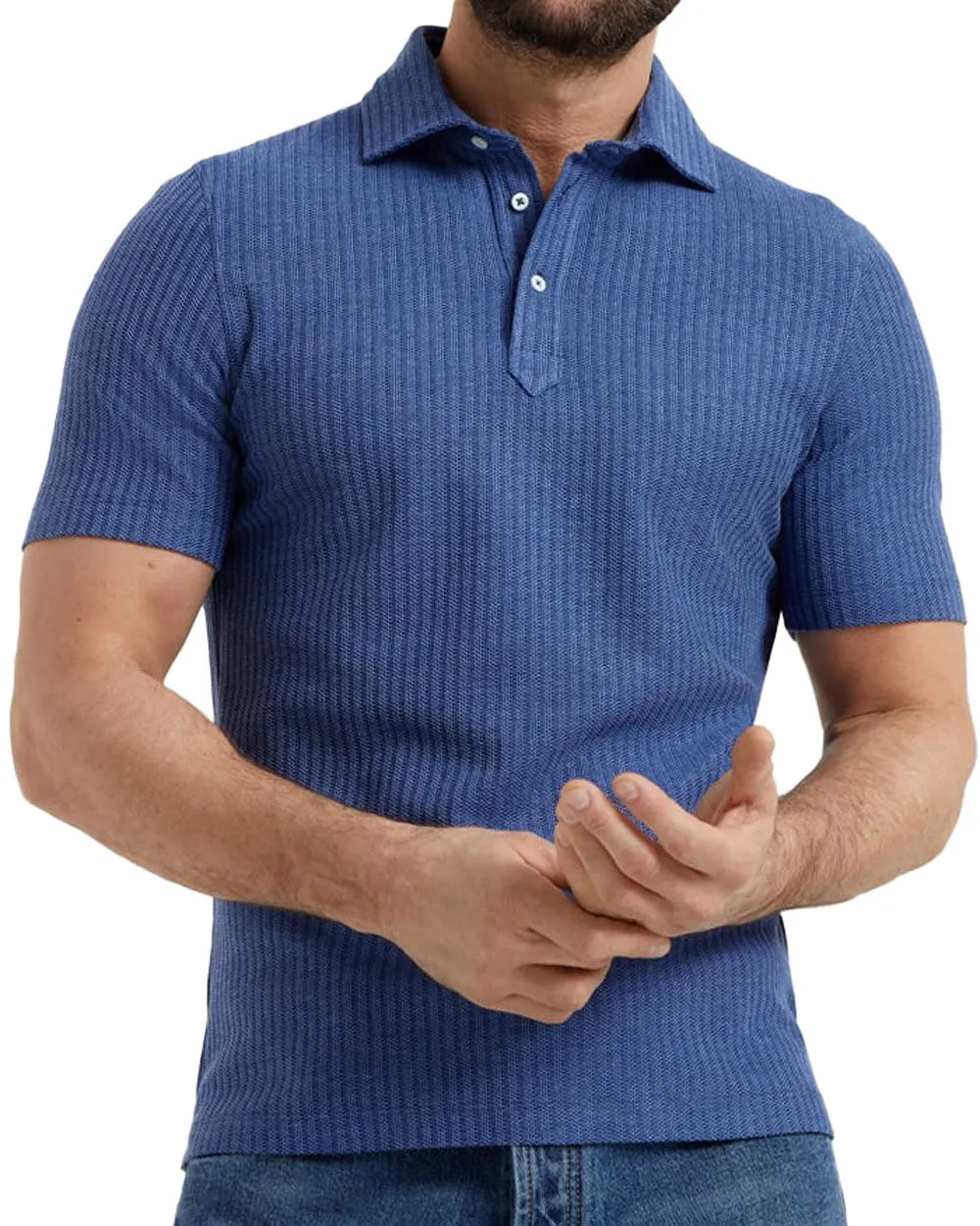 Blue Jersey Sportshirt