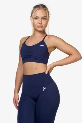 Blue Scrunch Sports Bra