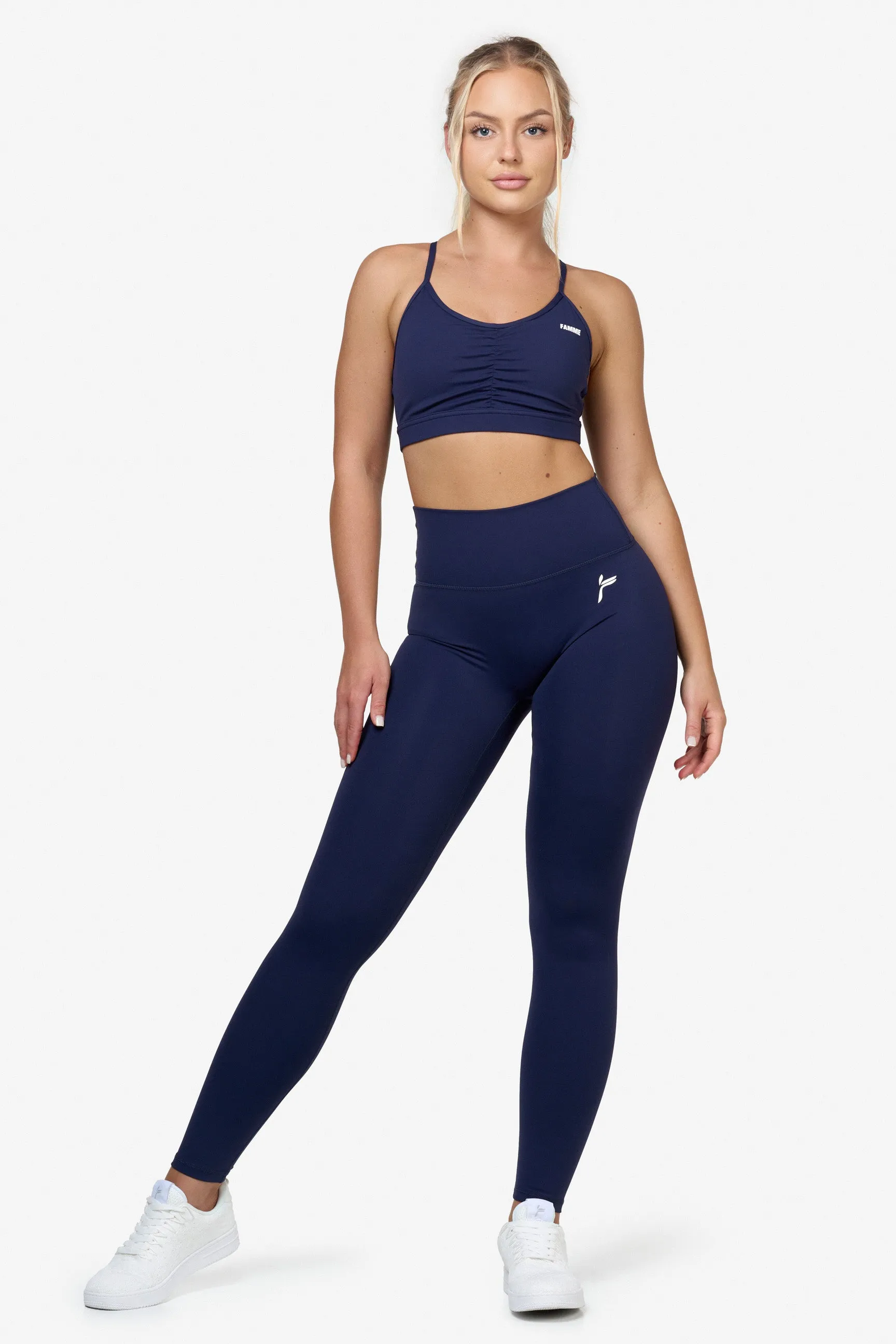 Blue Scrunch Sports Bra