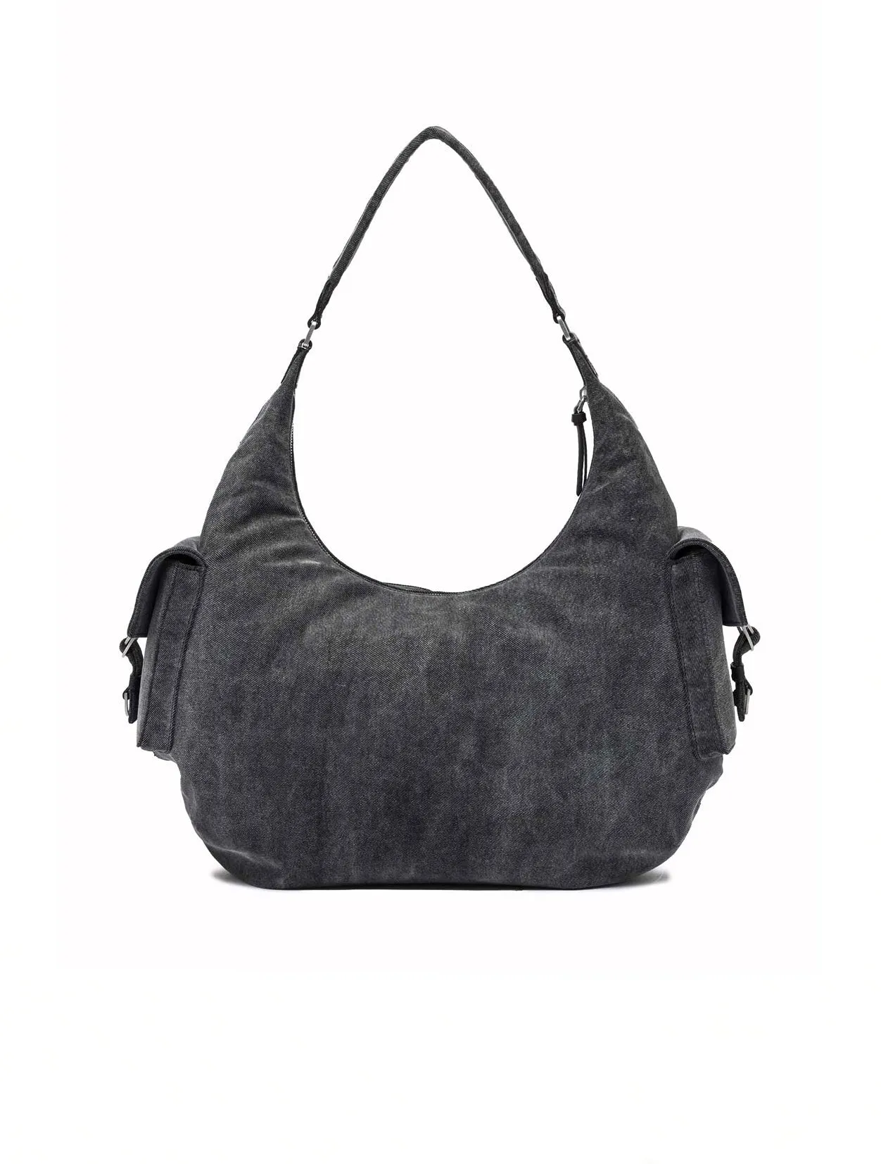 Blumarine Large Denim Cargo Pocket Hobo Bag