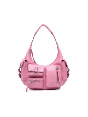 Blumarine Small Pink Cargo Pocket Hobo Bag