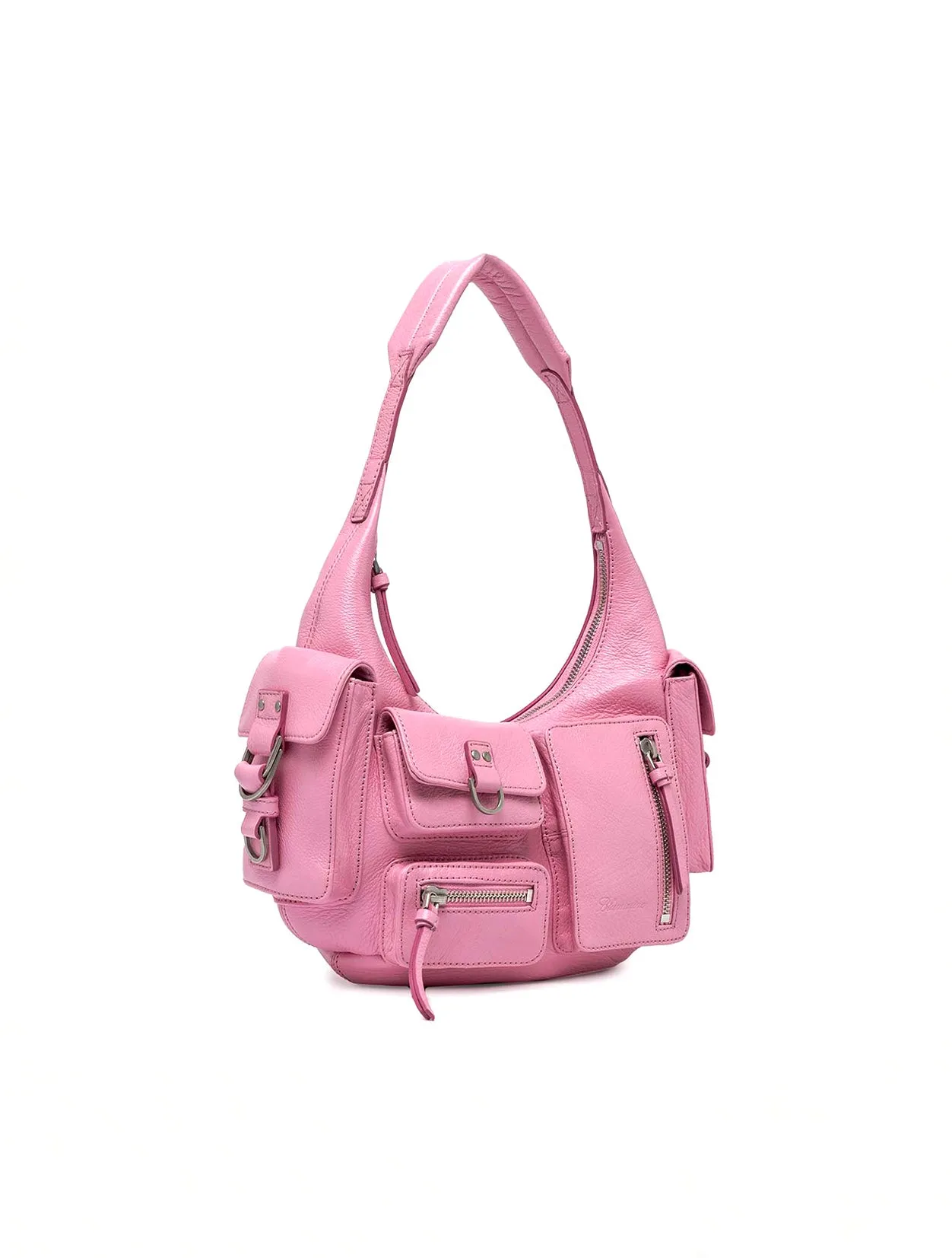 Blumarine Small Pink Cargo Pocket Hobo Bag