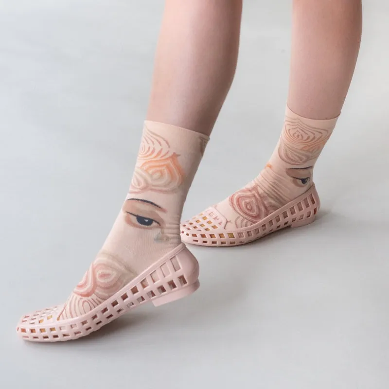 Bonne Maison Rosebud Eye Socks RO101