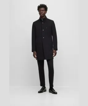 Boss Slim-fit formal coat in virgin wool and cashmere