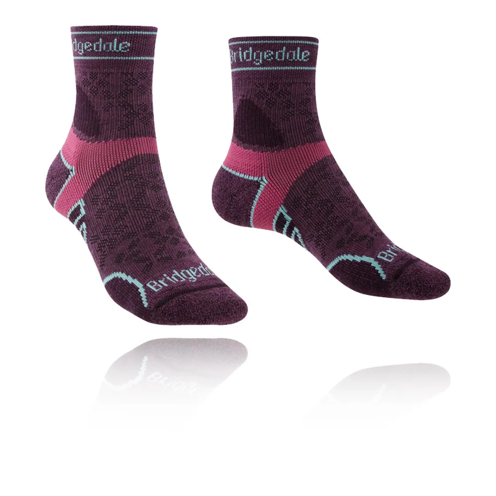 Bridgedale TRAIL RUN Lightweight T2 Merino Women's Sport 3/4 Crew Socks - AW24