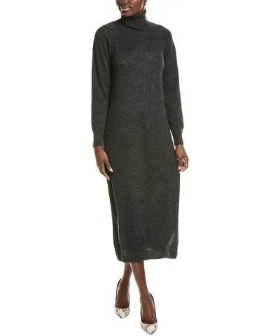 Brodie Cashmere Wool & Cashmere-Blend Luxe Roll Neck Dress