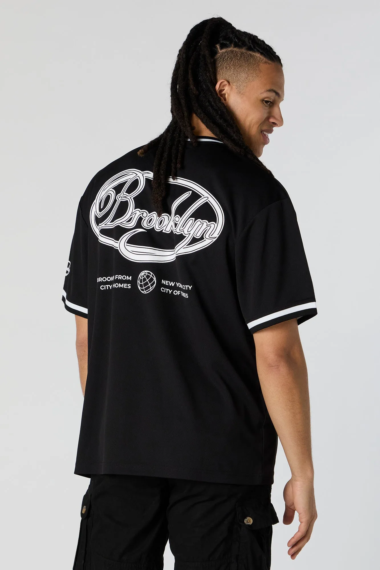 Brooklyn Graphic Mesh Baseball Jersey