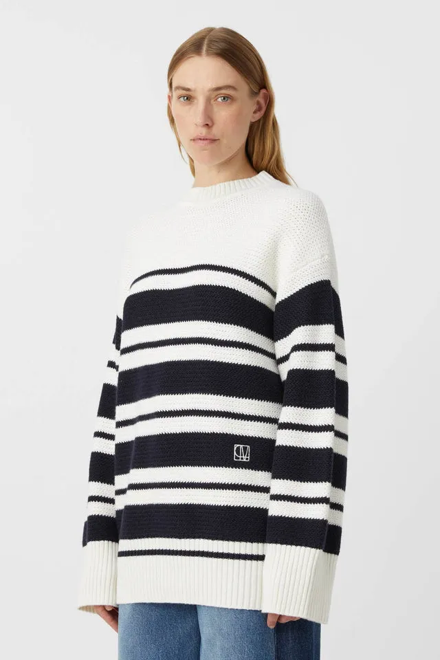  Camilla and Marc      Atticus Sweater - White & Navy Stripe 