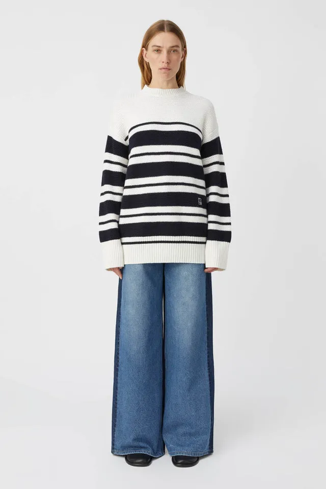  Camilla and Marc      Atticus Sweater - White & Navy Stripe 