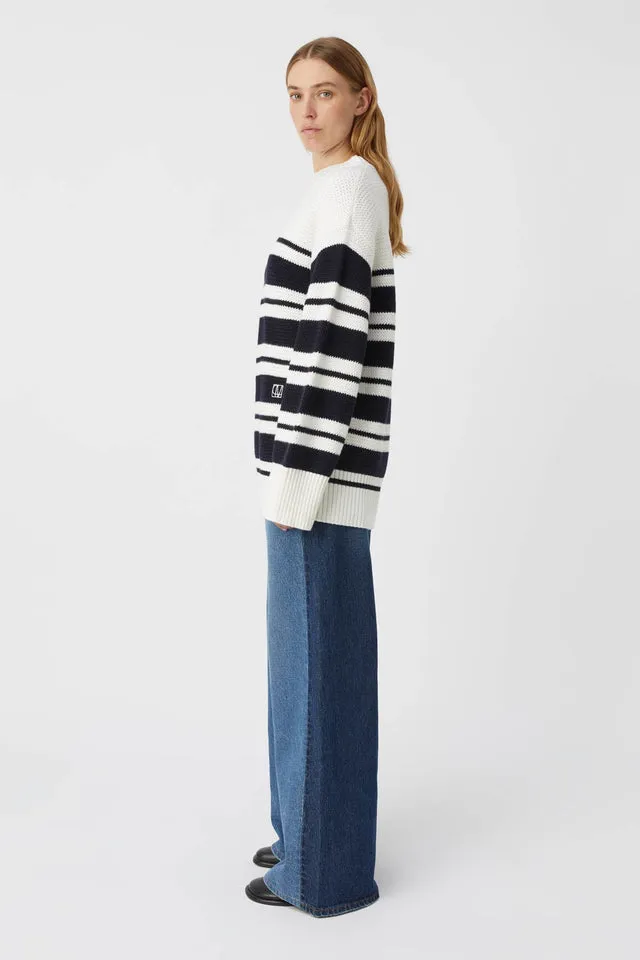  Camilla and Marc      Atticus Sweater - White & Navy Stripe 