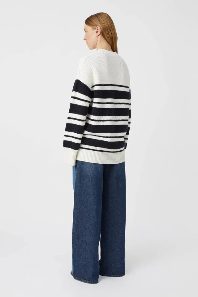  Camilla and Marc      Atticus Sweater - White & Navy Stripe 