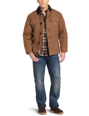 Carhatt C26 Mens Big & Tall ArcticQuilt Lined Sandstone Duck Traditional Coat