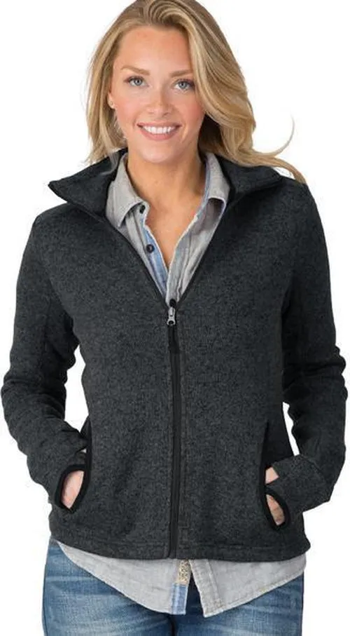 Charles River Ladies Heathered Fleece Jacket