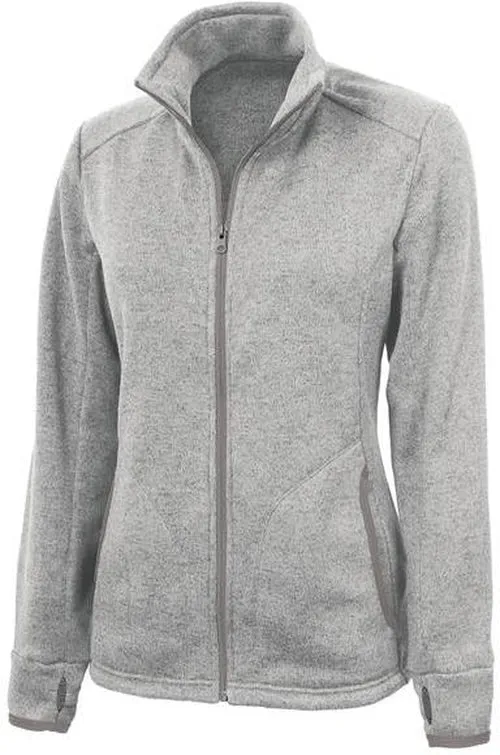 Charles River Ladies Heathered Fleece Jacket