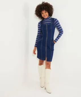 Dawn Denim Zip Through Pinafore