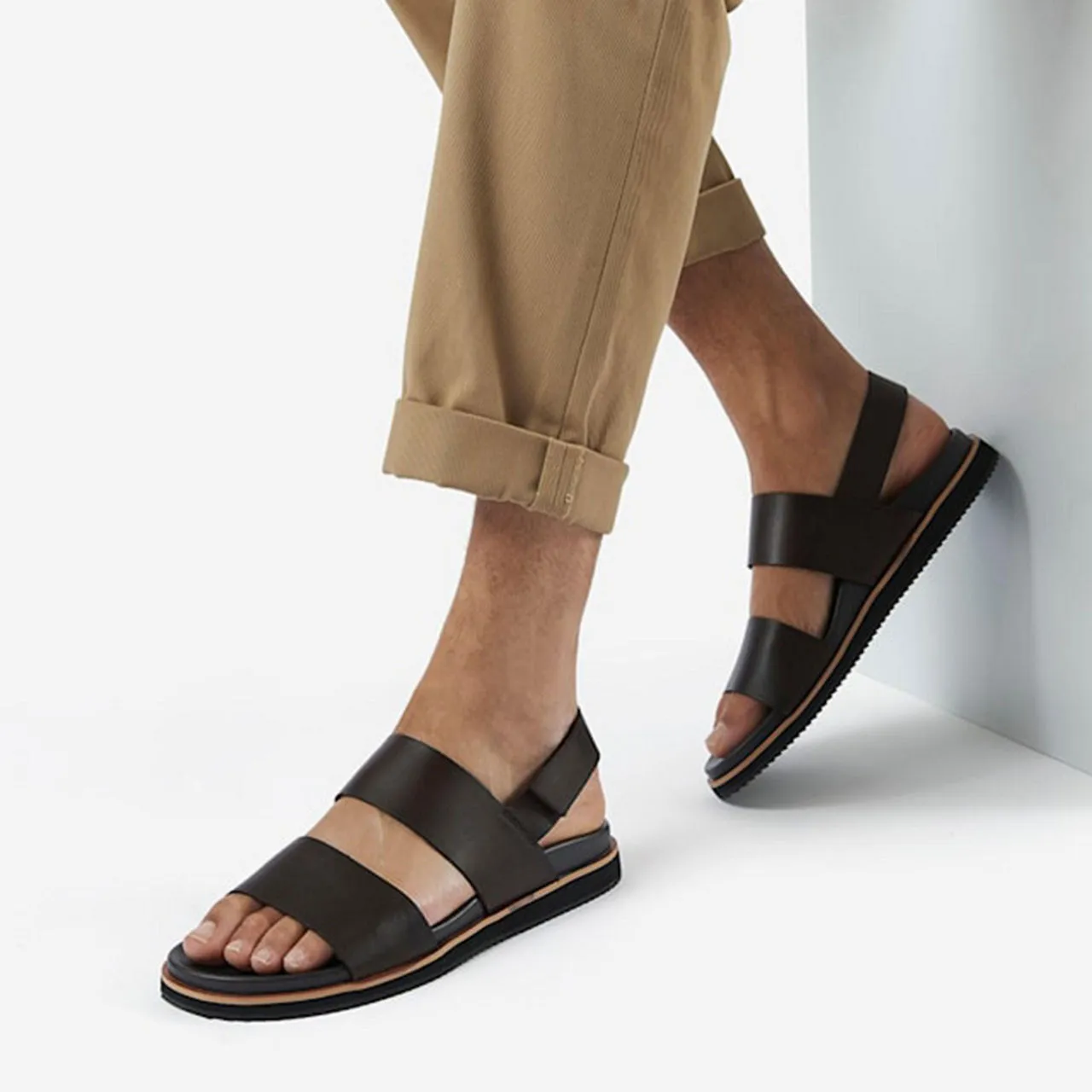 DUNE LONDON Idda Utilitarian Strap Sandals - Brown