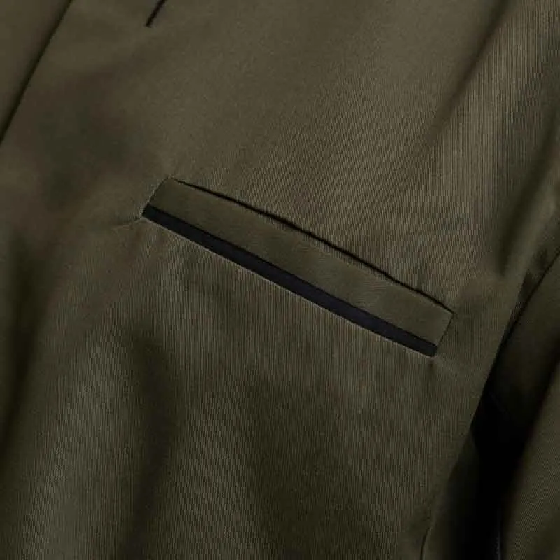 DUNES Olive/Black Short Sleeve kitchen Coat - ROBUR