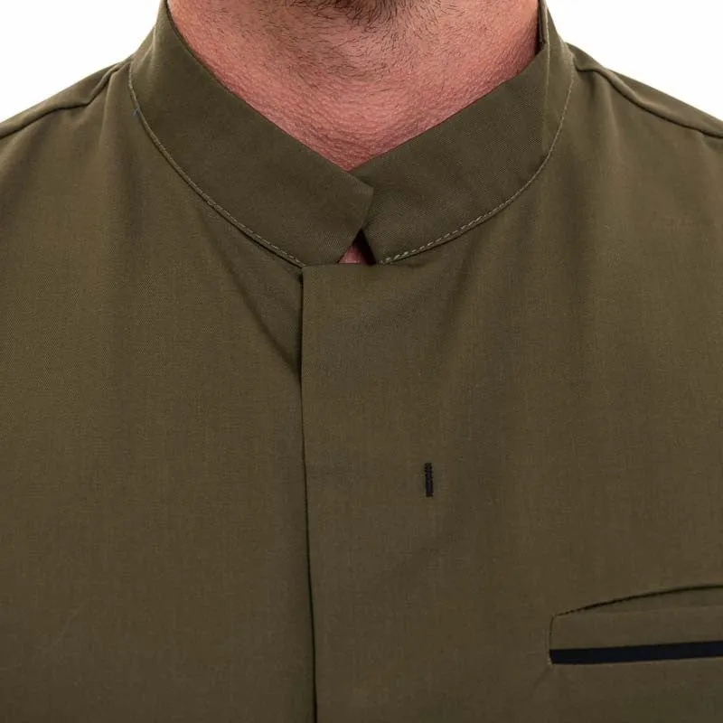 DUNES Olive/Black Short Sleeve kitchen Coat - ROBUR