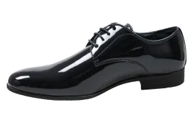 Eleganti scarpe uomo Class nero lucido vernice calzature man's shoes cerimonia