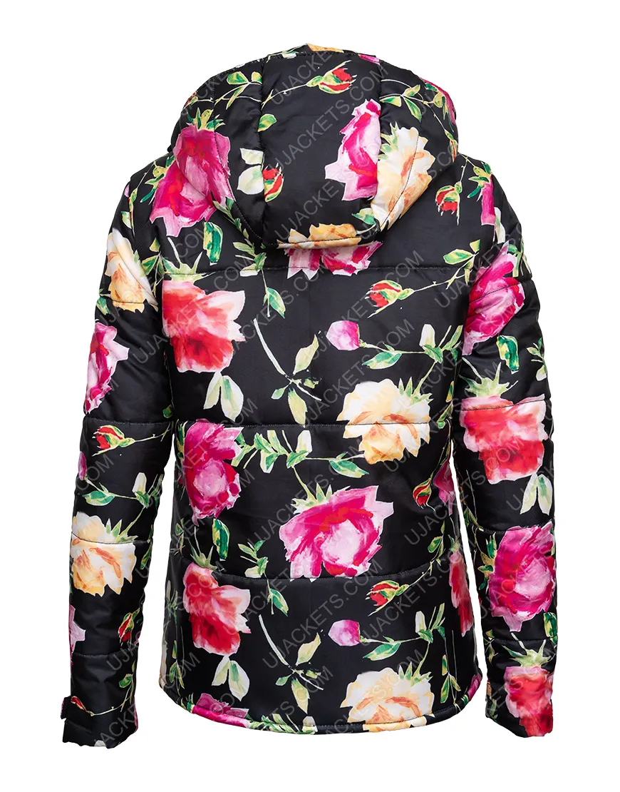 Emily In Paris Lily Collins Floral Puffer Jacket - ujackets