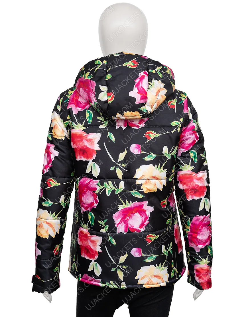 Emily In Paris Lily Collins Floral Puffer Jacket - ujackets