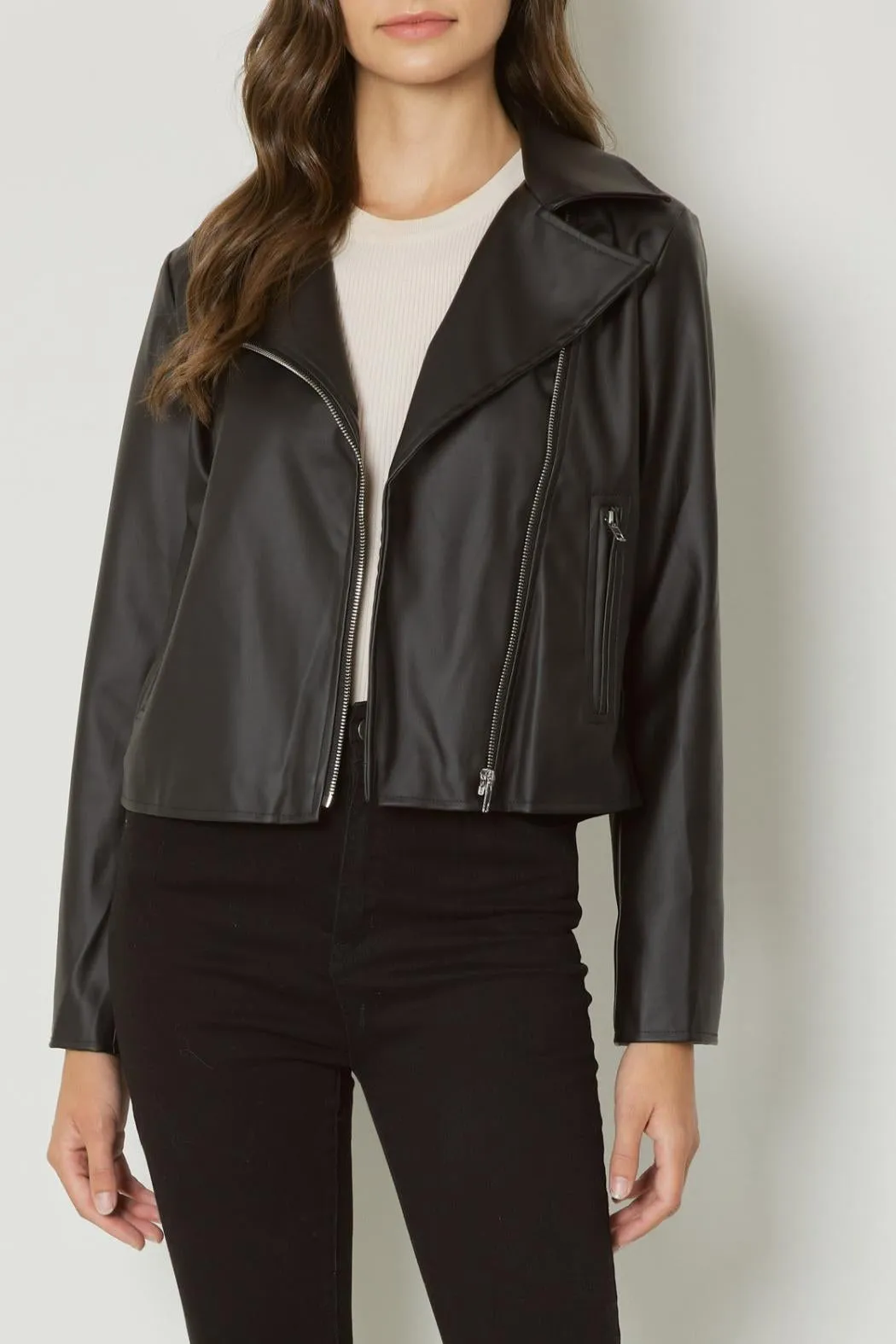 Faux Leather Jacket