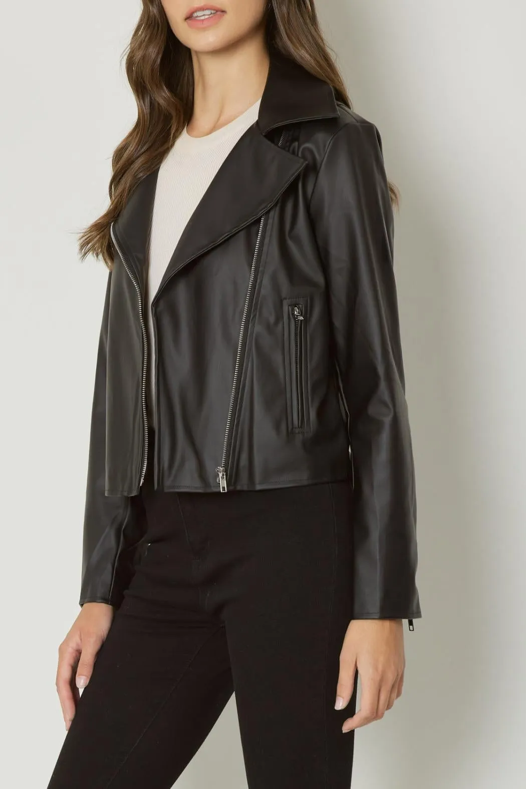 Faux Leather Jacket