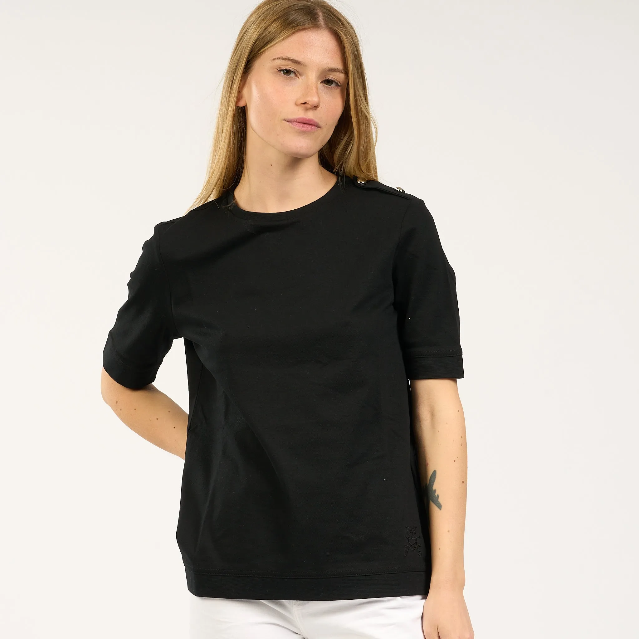 Fay T-shirt Manica Corta Nero Donna