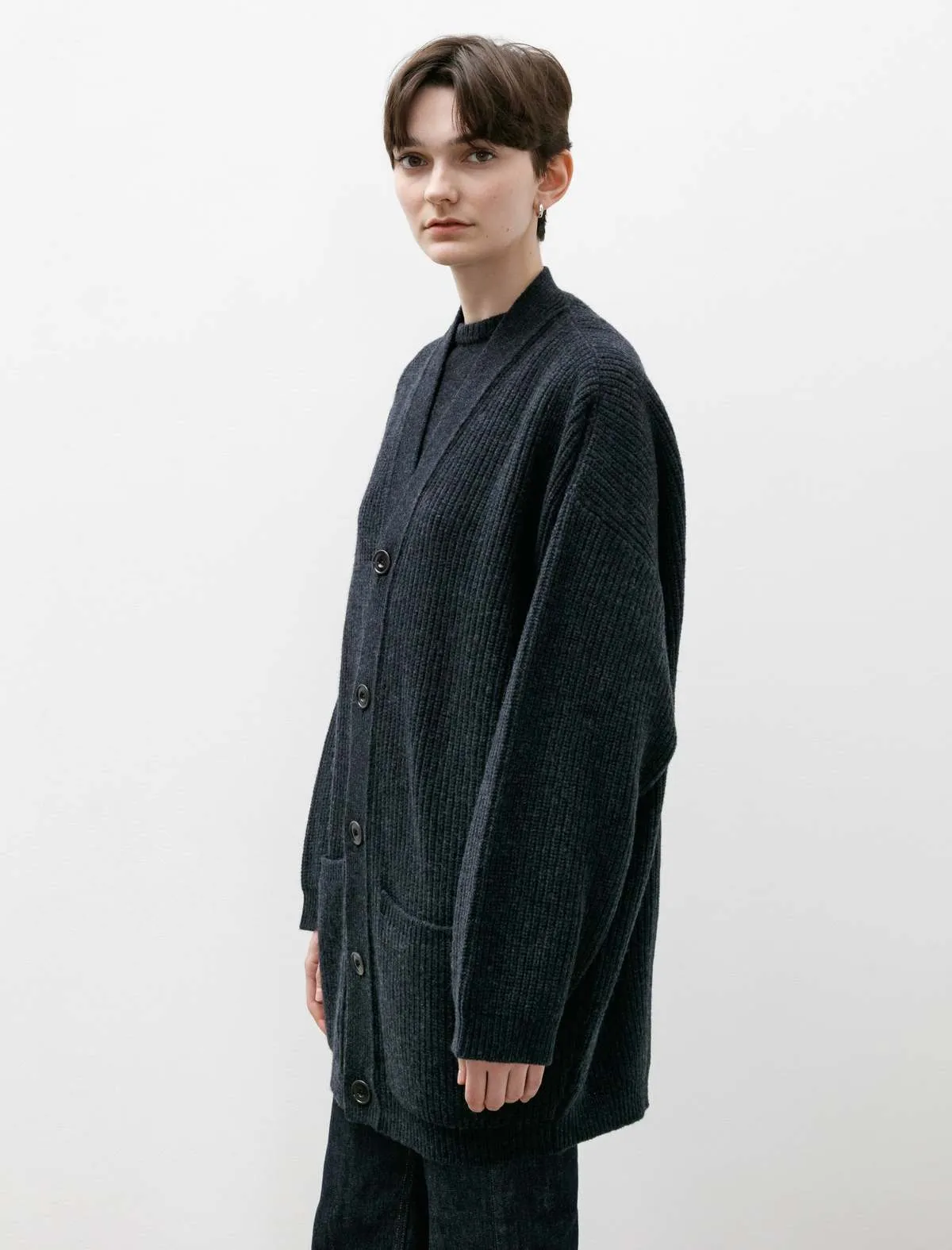 Felted Cardi Coat - Midnight Navy Melange